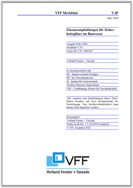 V.05 - 2020-03 Einsatzempfehlungen für Sicherheitsgläser im Bauwesen