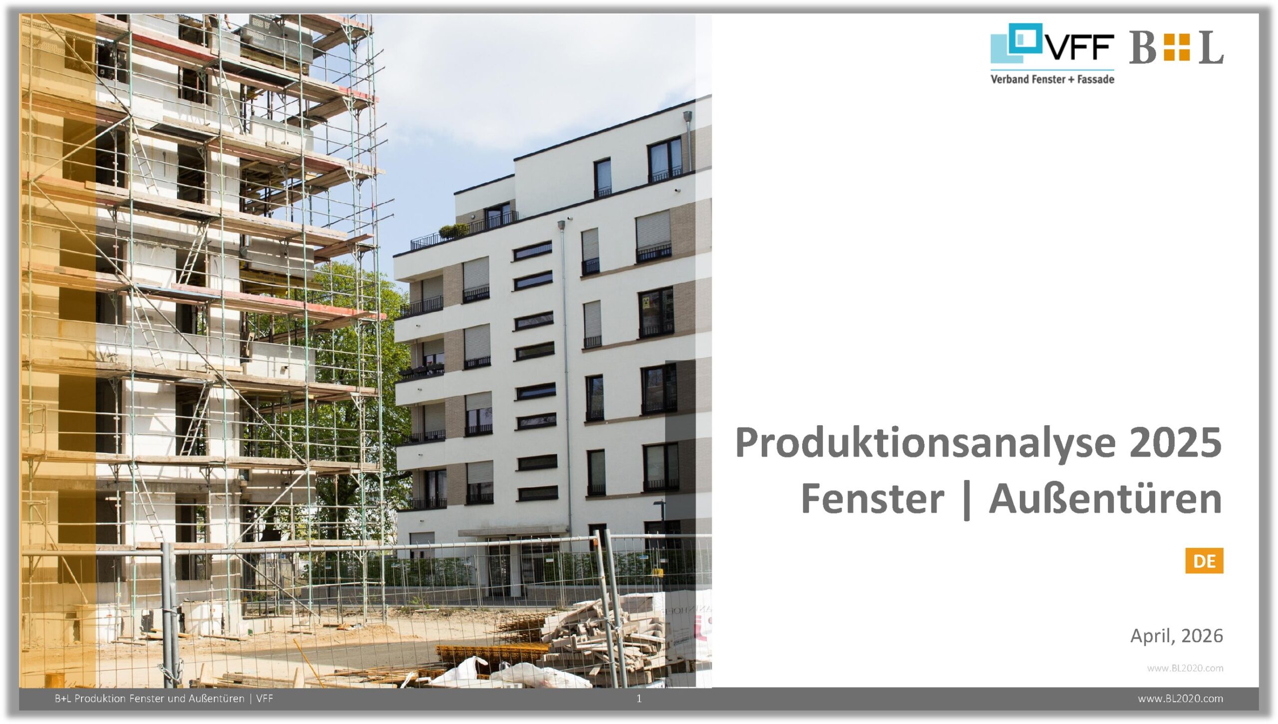 Produktionsanalyse Studie Fenster und Außentüren in Deutschland inkl. Im- & Export - 2025 (deutsch)